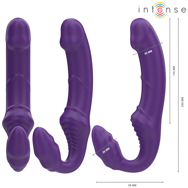 INTENSE - Jill Dobbeltvibrator 20 cm Lilla med fjernkontroll