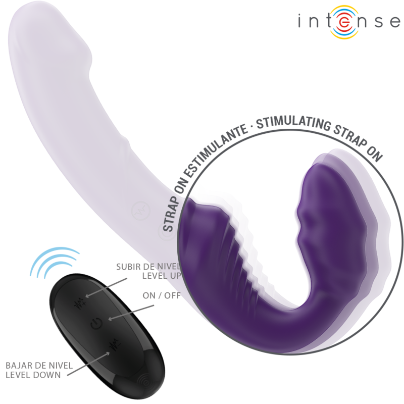 INTENSE - Jill Dobbeltvibrator 20 cm Lilla med fjernkontroll