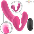 INTENSE - Amy Dobbeltvibrator 20 cm Rosa med fjernkontroll