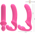 INTENSE - Amy Dobbeltvibrator 20 cm Rosa med fjernkontroll