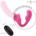 INTENSE - Amy Dobbeltvibrator 20 cm Rosa med fjernkontroll