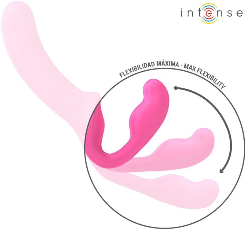 INTENSE - Amy Dobbeltvibrator 20 cm Rosa med fjernkontroll