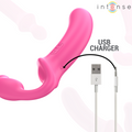 INTENSE - Amy Dobbeltvibrator 20 cm Rosa med fjernkontroll