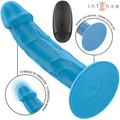 INTENSE - Phoebe Realistisk vibrator 10 vibrasjoner Blå med fjernkontroll