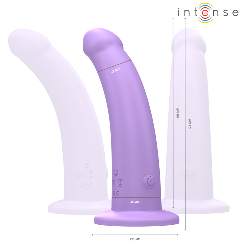 INTENSE - Eddie Vibrator 17,5 cm 10 vibrasjoner Lilla med fjernkontroll