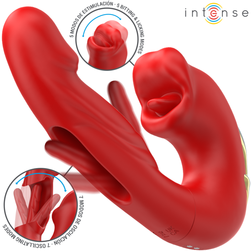 INTENSE - Nathy Dobbeltvibrator med sugende munn
