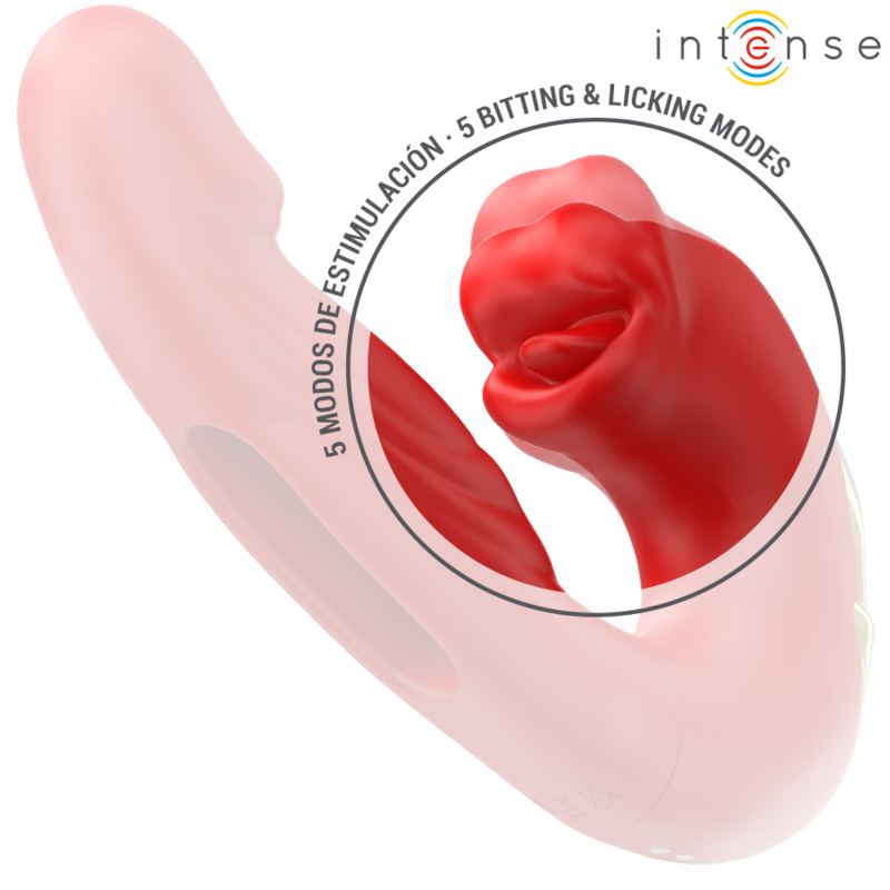 INTENSE - Nathy Dobbeltvibrator med sugende munn