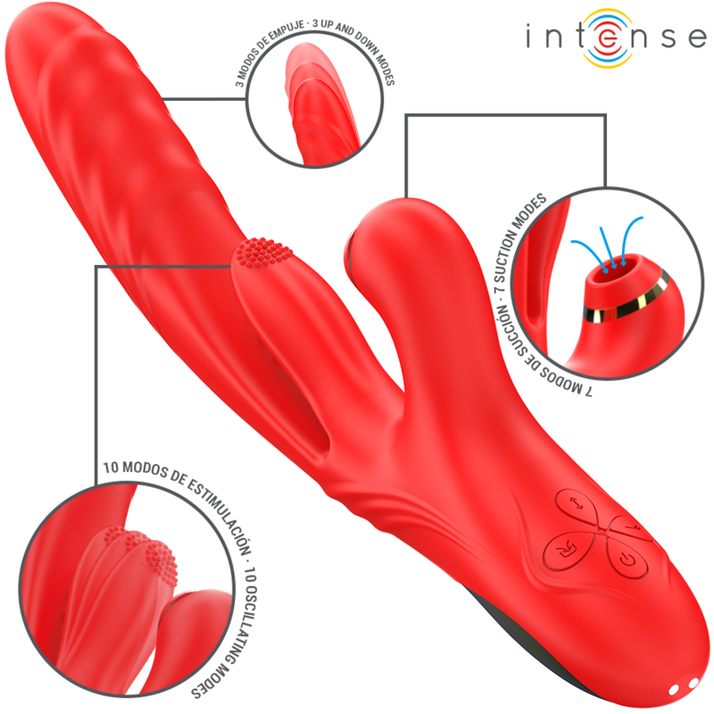 INTENSE - Karol Multifunksjonsvibrator med støt & sug
