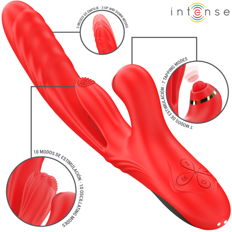INTENSE - Rosalia Multifunksjonsvibrator 3-i-1 med støt