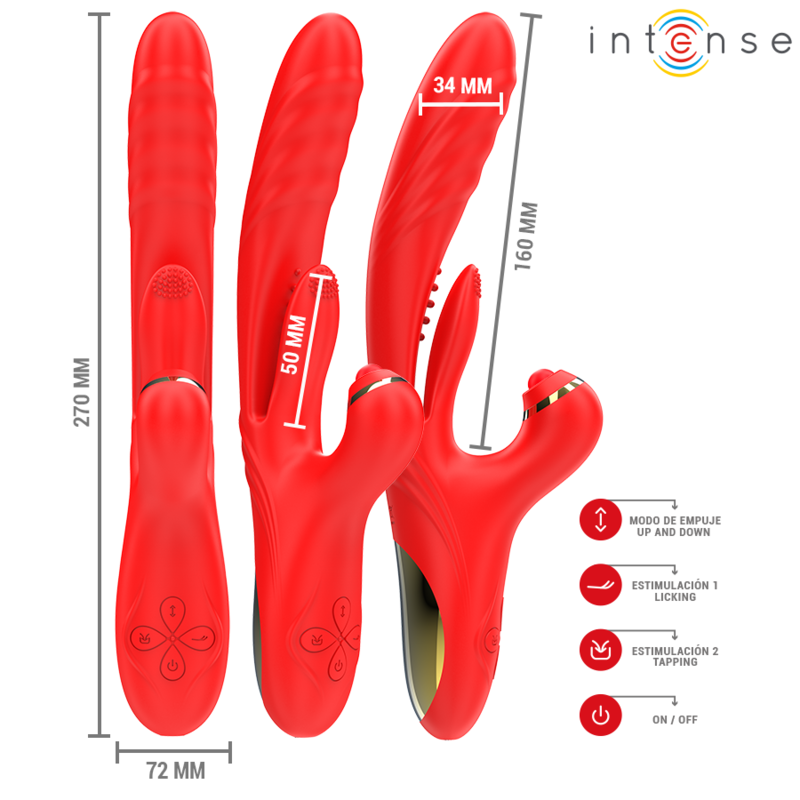 INTENSE - Rosalia Multifunksjonsvibrator 3-i-1 med støt