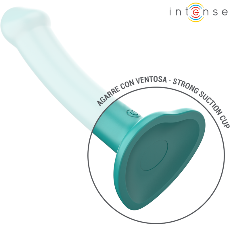INTENSE - Katie Vibrator med sugekopp 10 vibrasjoner Blå med fjernkontroll
