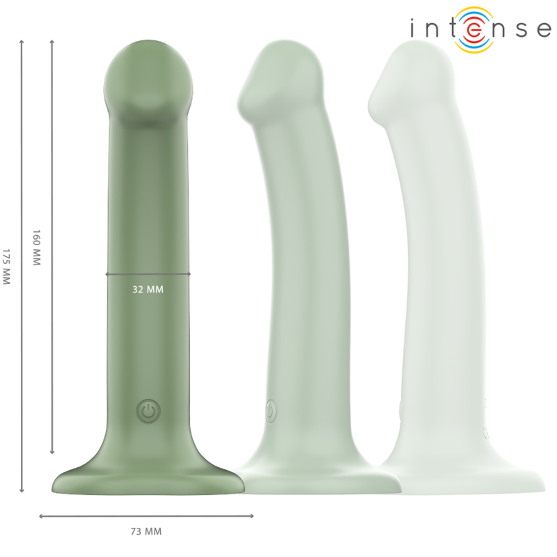 INTENSE - Becca Vibrator med sugekopp 10 vibrasjoner Grønn med fjernkontroll