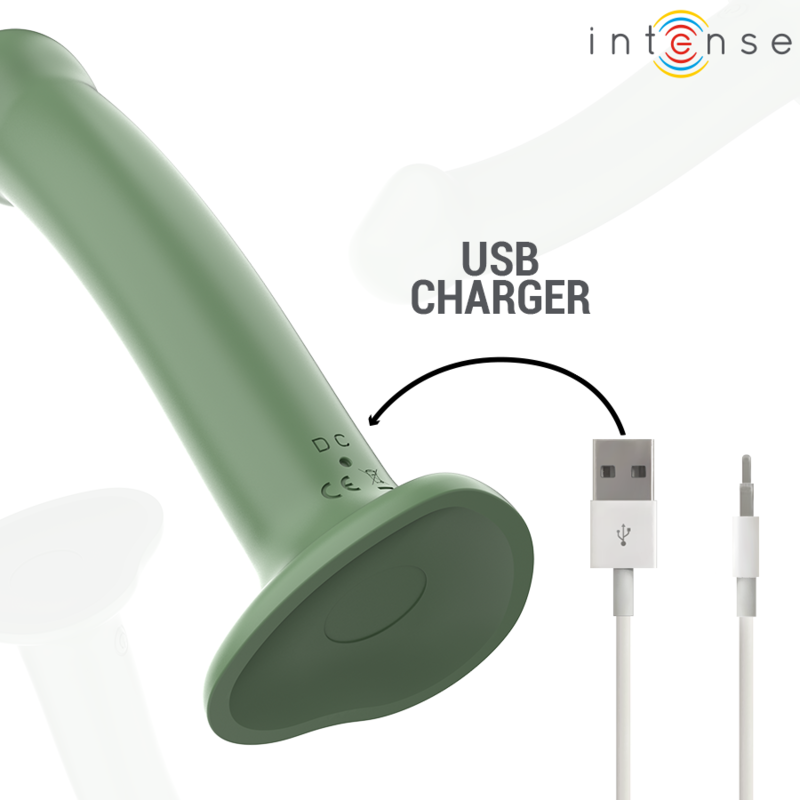 INTENSE - Becca Vibrator med sugekopp 10 vibrasjoner Grønn med fjernkontroll