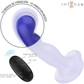 INTENSE - Shorty Vibrator med sugekopp Blå med fjernkontroll