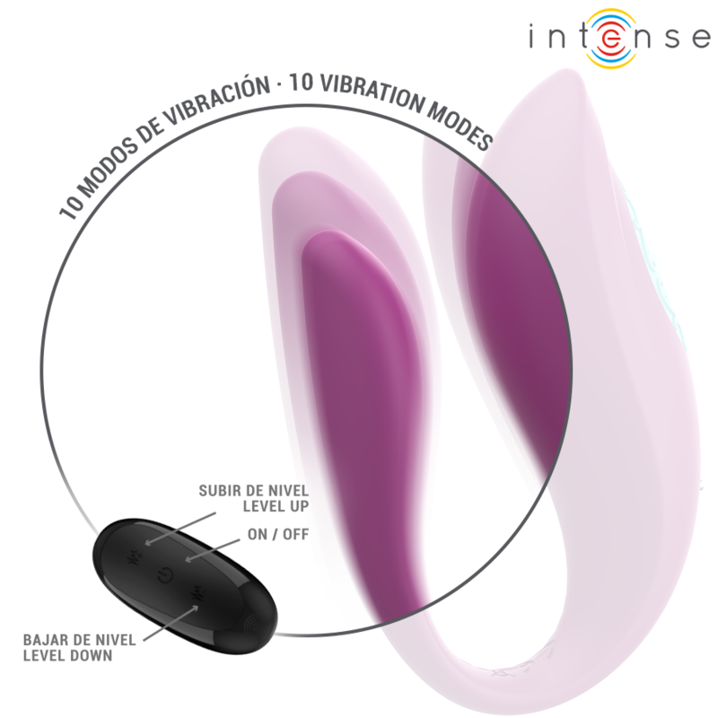 INTENSE - Annie U-formet vibrator Lilla med fjernkontroll