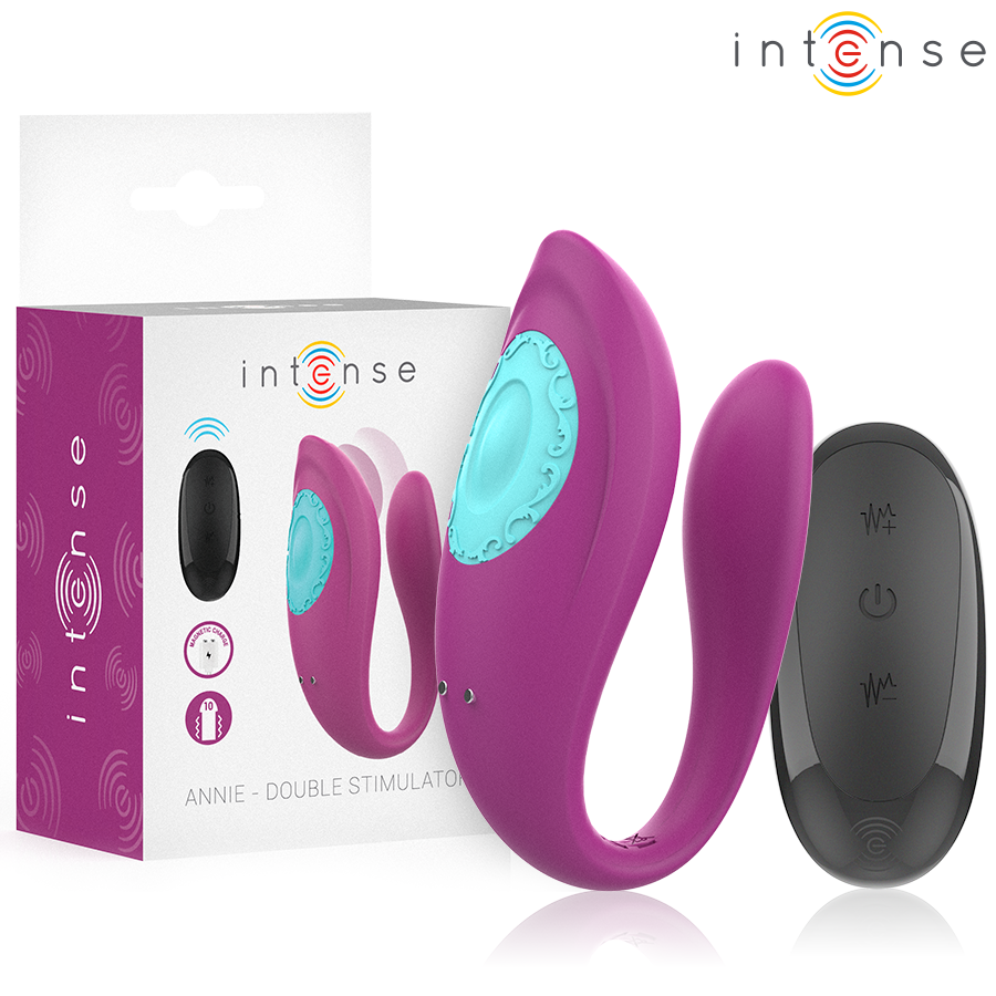 INTENSE - Annie U-formet vibrator Lilla med fjernkontroll