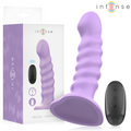 INTENSE - Brenda Vibrator str. M med spiraldesign 10 vibrasjoner Lilla med fjernkontroll