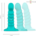 INTENSE - Buffy Vibrator Størrelse S Spiraldesign 10 vibrasjoner Blå Fjernkontroll