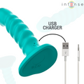 INTENSE - Buffy Vibrator Størrelse S Spiraldesign 10 vibrasjoner Blå Fjernkontroll