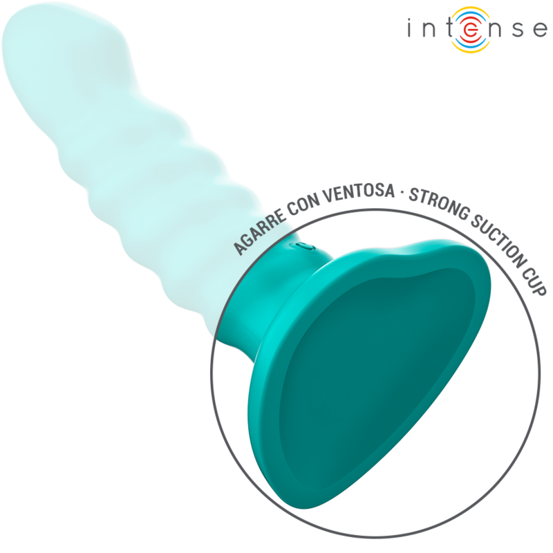 INTENSE - Buffy Vibrator Størrelse S Spiraldesign 10 vibrasjoner Blå Fjernkontroll