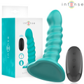 INTENSE - Buffy Vibrator Størrelse S Spiraldesign 10 vibrasjoner Blå Fjernkontroll