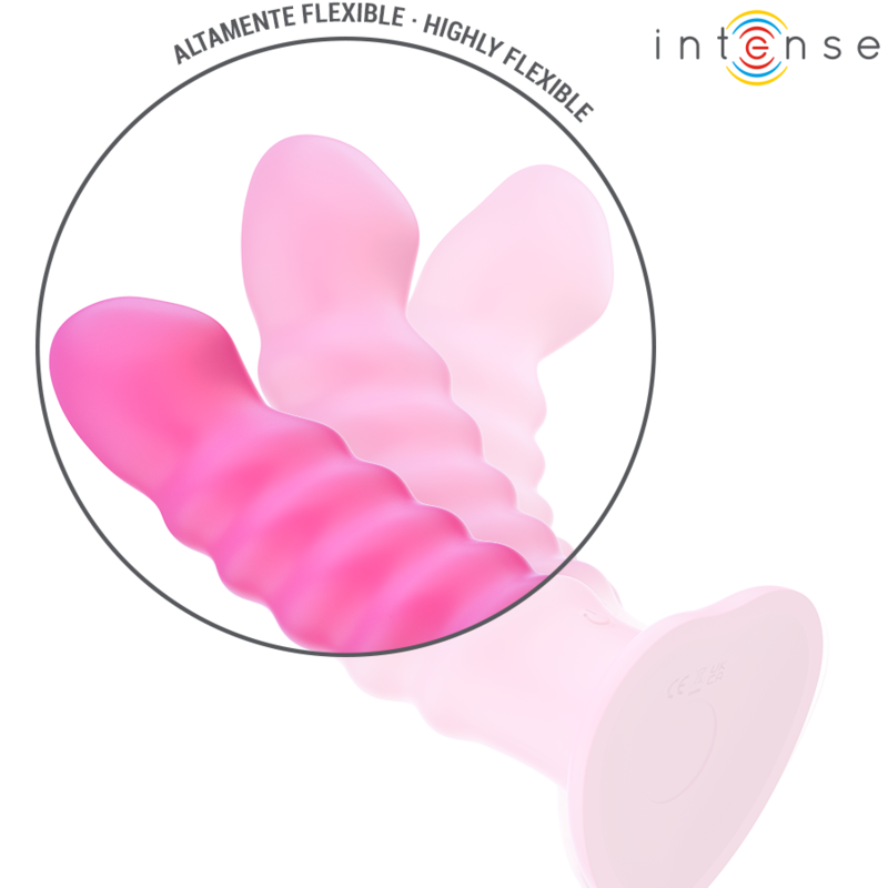 INTENSE - Cindy Vibrator Størrelse L Spiraldesign 10 vibrasjoner Rosa Fjernkontroll