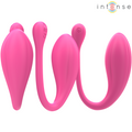 INTENSE - Janice U-formet dobbeltvibrator 10 vibrasjoner Rosa med fjernkontroll