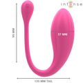 INTENSE - Janice U-formet dobbeltvibrator 10 vibrasjoner Rosa med fjernkontroll