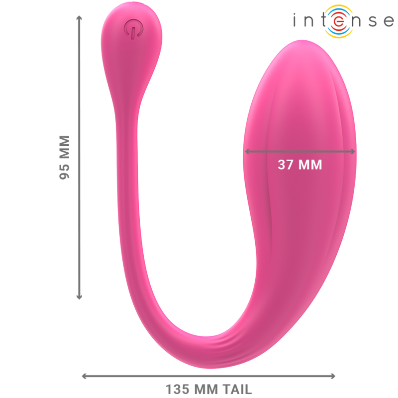 INTENSE - Janice U-formet dobbeltvibrator 10 vibrasjoner Rosa med fjernkontroll