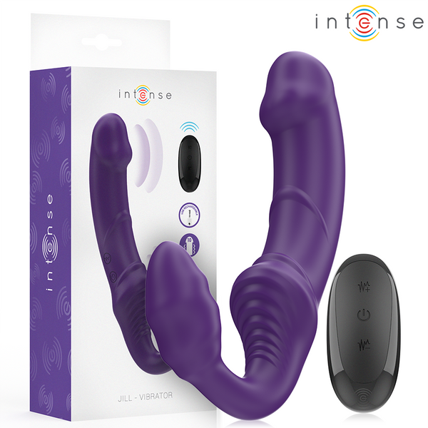 INTENSE - Jill Dobbeltvibrator 20 cm Lilla med fjernkontroll