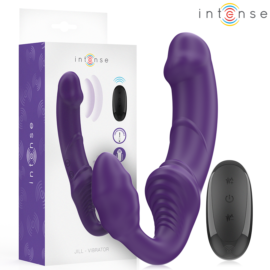 INTENSE - Jill Dobbeltvibrator 20 cm Lilla med fjernkontroll