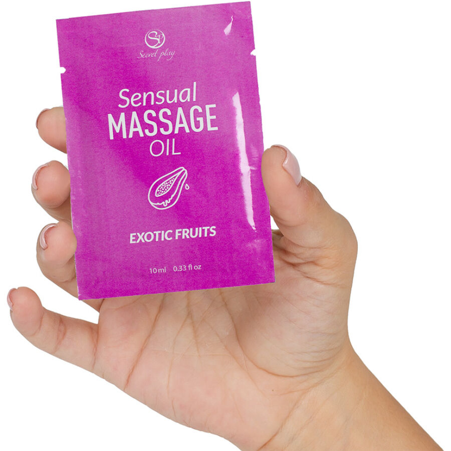 SECRETPLAY - Massasjeolje Eksotiske frukter engangsdose 10 ml