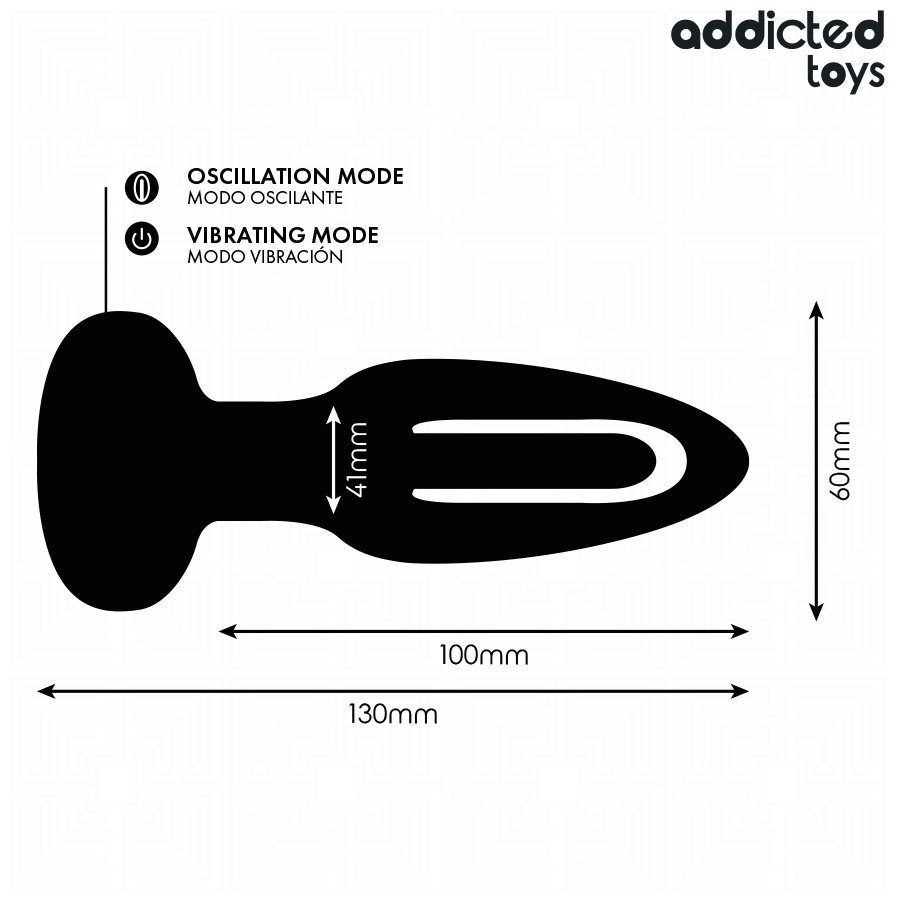 ADDICTED TOYS - Analplugg med Vibrerende Tunge og Fjernkontroll