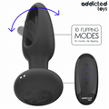 ADDICTED TOYS - Analplugg med Vibrerende Tunge og Fjernkontroll