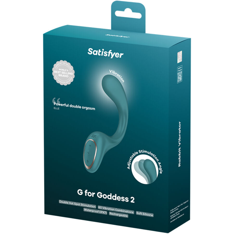 SATISFYER - G for Goddess 2 Rabbitvibrator Flaskegrønn