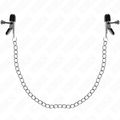 KINK - Brystvorteklemmer med Flat Kjede Sølv 34 cm