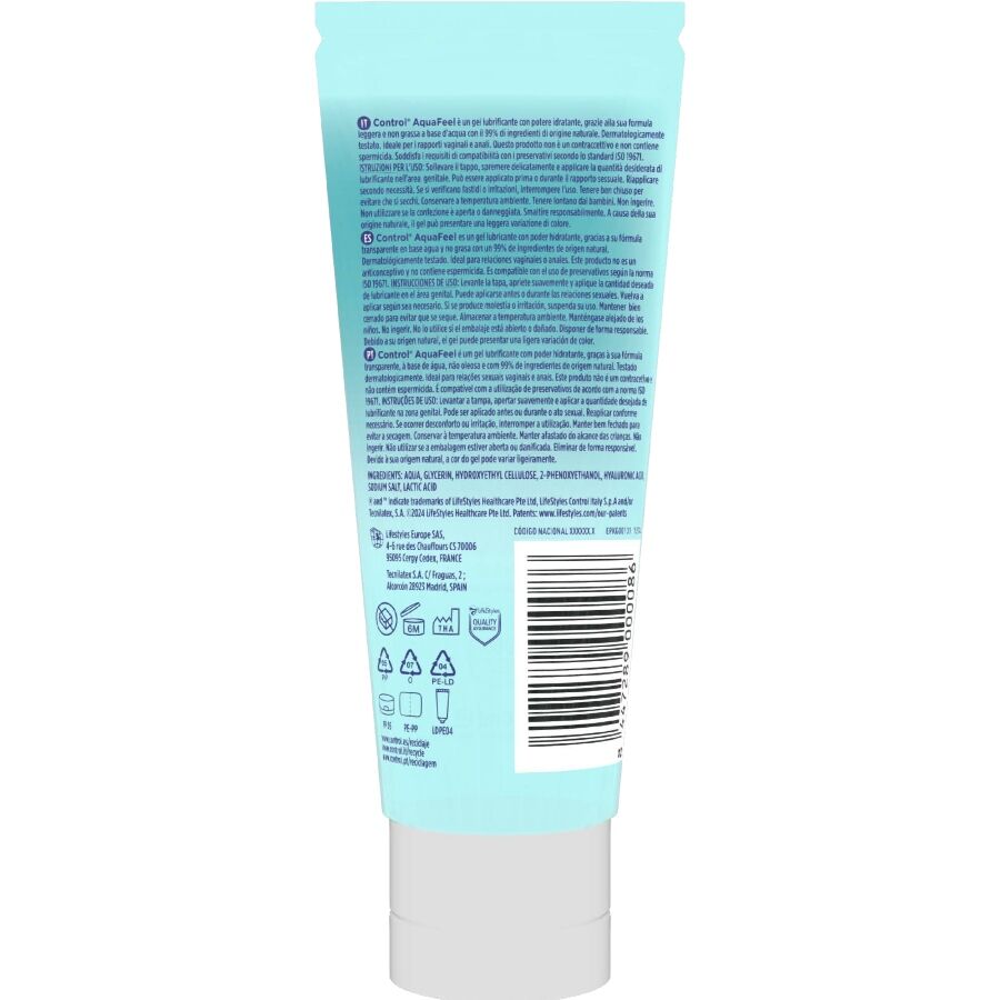 CONTROL - Aquafeel Glidemiddel med Hyaluronsyre 80 ml