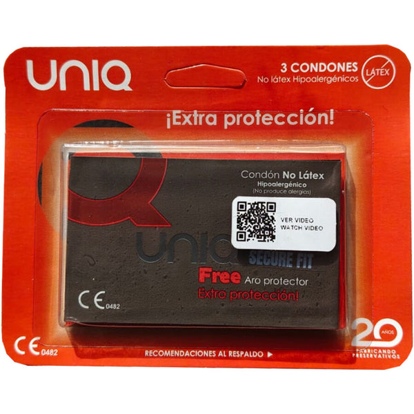 UNIQ - Secure Fit Lateksfrie Kondomer 3 stk