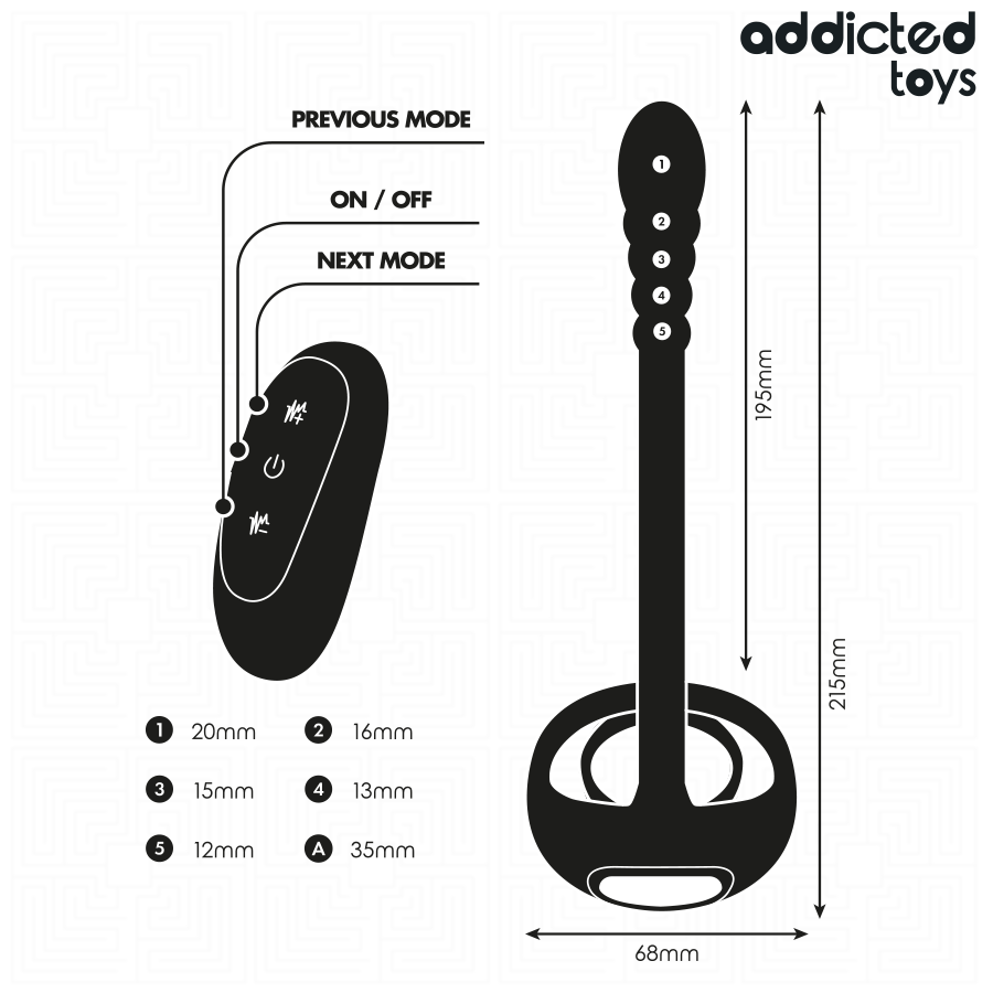 ADDICTED TOYS - Penisring med Analplugg