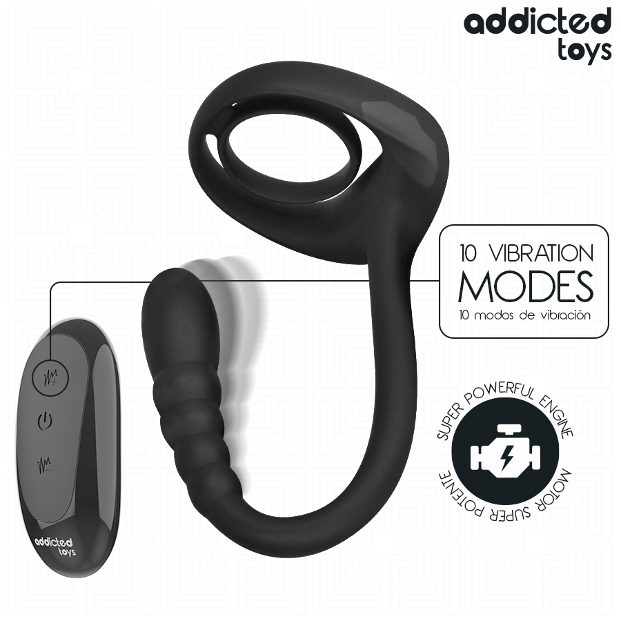 ADDICTED TOYS - Penisring med Analplugg