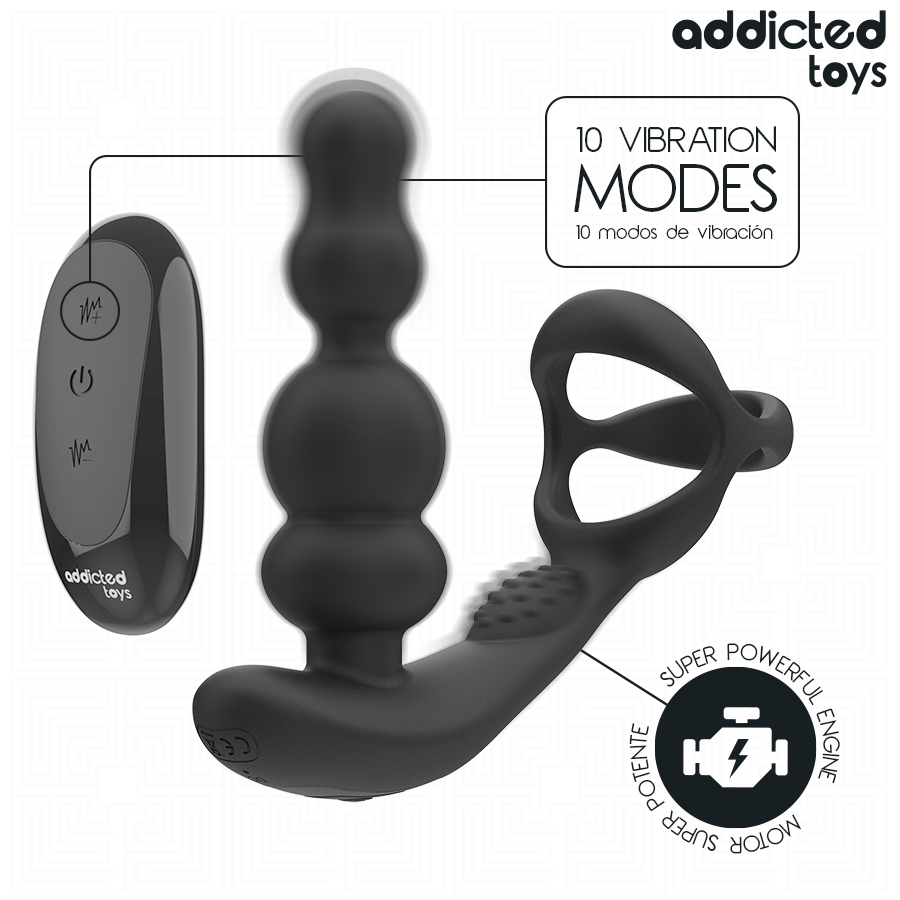 ADDICTED TOYS - Roterende Prostatamassasjer med Fjernkontroll