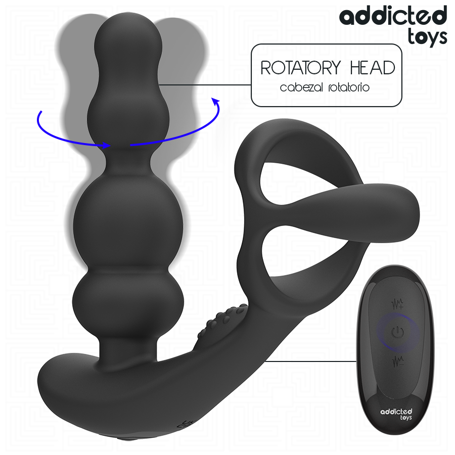 ADDICTED TOYS - Roterende Prostatamassasjer med Fjernkontroll