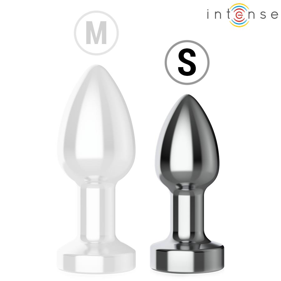 INTENSE - Vibrerende Metall Analplugg med LED-lys og Fjernkontroll S