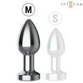 INTENSE - Vibrerende Metall Analplugg med LED-lys og Fjernkontroll M