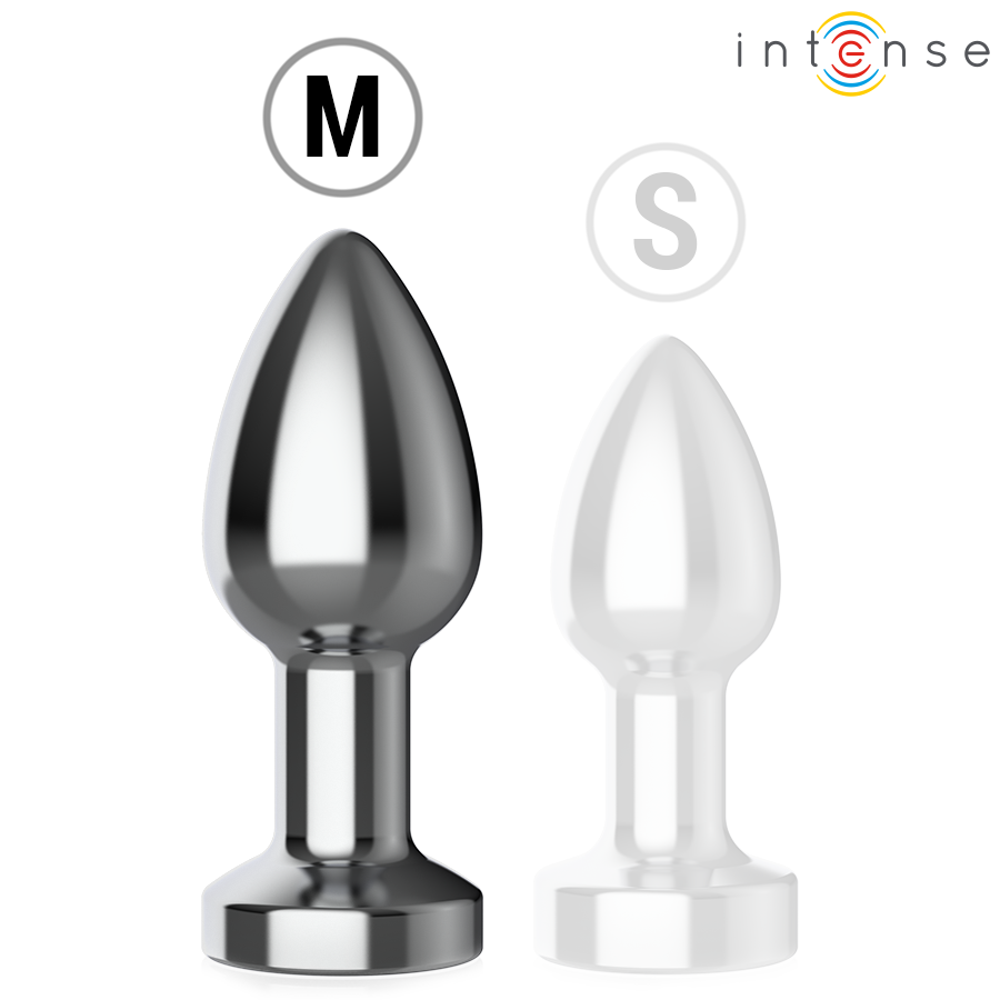 INTENSE - Vibrerende Metall Analplugg med LED-lys og Fjernkontroll M