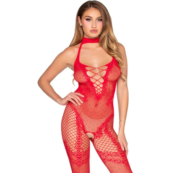 LEG AVENUE - Bodystocking med Åpen Skritt