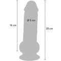 GET REAL - Deluxe Realistisk Dildo med Baller Ekstra Tykk 20 cm