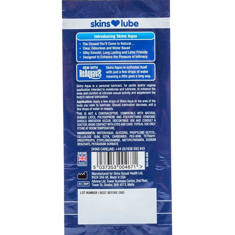 SKINS - Aqua Vannbasert Glidemiddel Endose 5 ml