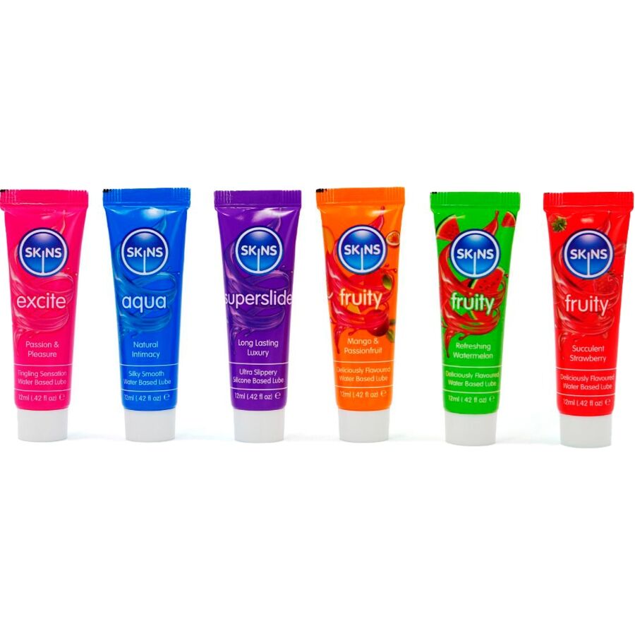 SKINS - Vital & Fruity Glidemiddel-sett 6 x 12 ml
