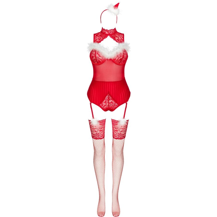 LIVCO CORSETTI FASHION - Limpid Snowflakes Body, Strømper og Julehårbånd